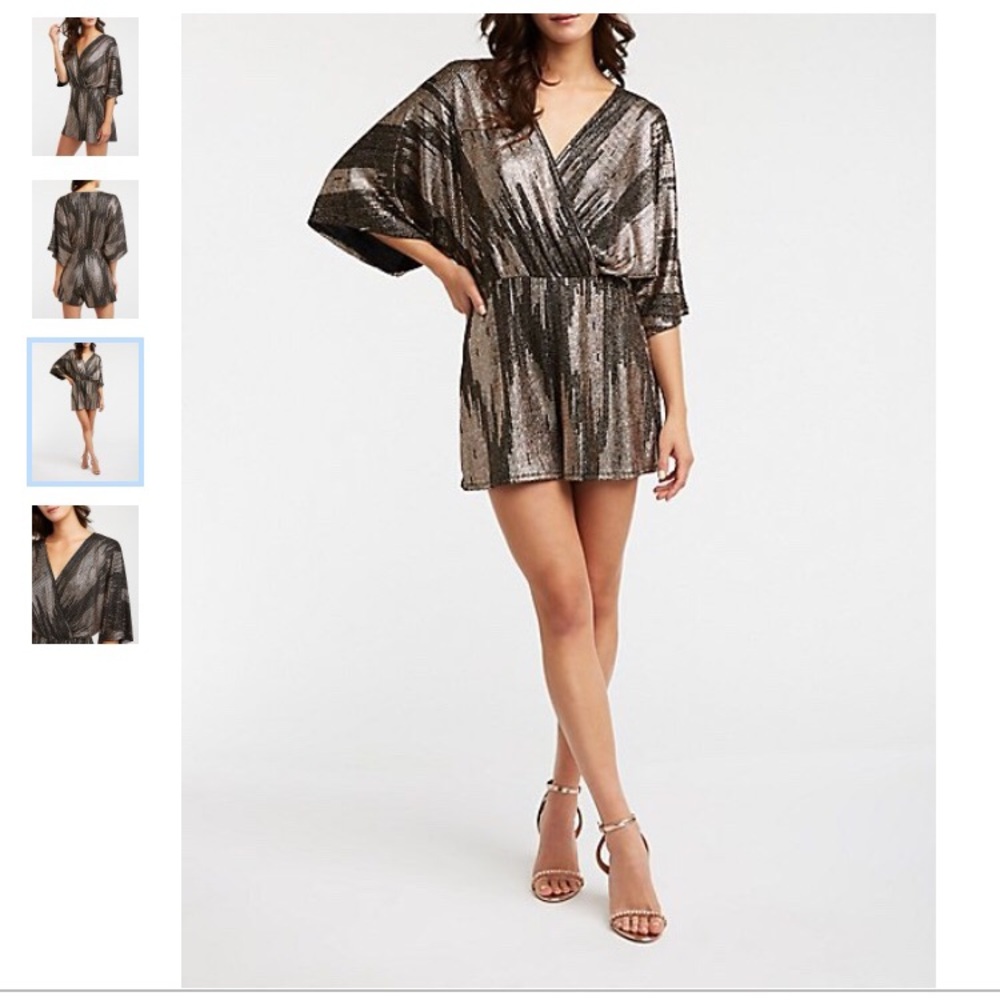 1X Gold And Black Sparkle Romper